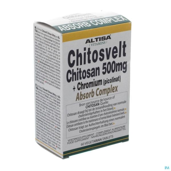 Altisa Chitosvelt Chitosan 500mg+chrome Tabl 60