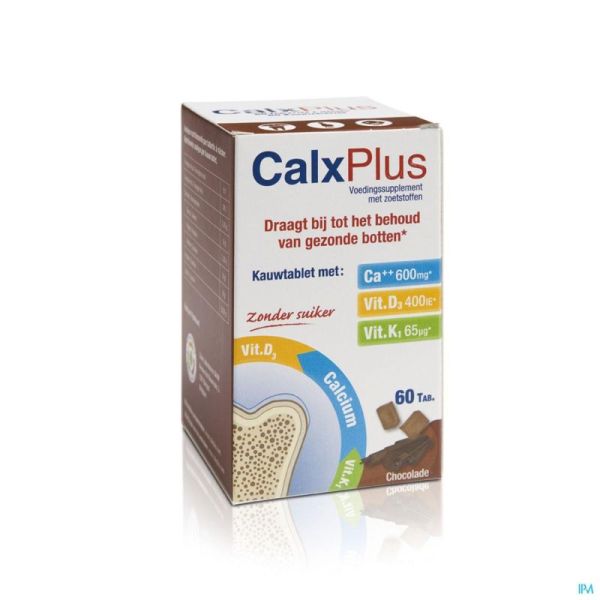 Calx-plus Chocolat S Sucre 60 Comprimés 