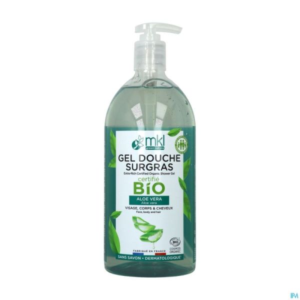Mkl Gel Douche Bio Aloe Vera Flacon Pompe 1l