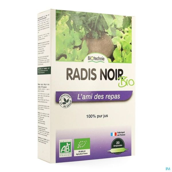 Radis Noir Bio Ampoules 20x10ml Biotechnie