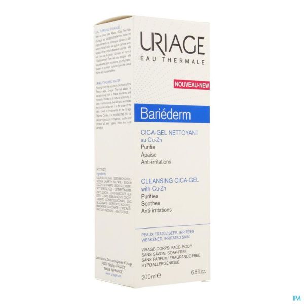 Uriage Bariederm Cica Gel Nettoyant 200 Ml