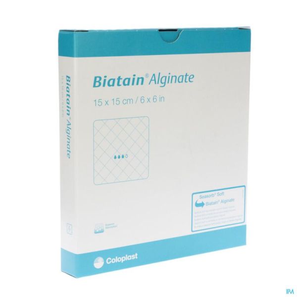 Biatain Alginate Soft 3715 15x15cm 10 Pièce