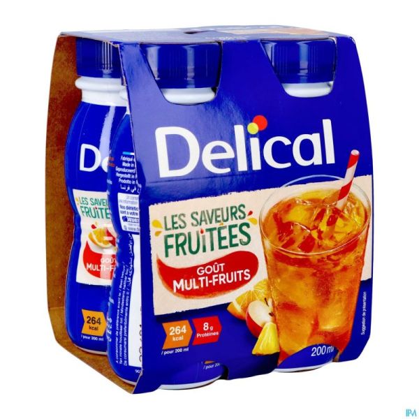 Delical Boisson Fruitee Multi-fruits 4x200ml