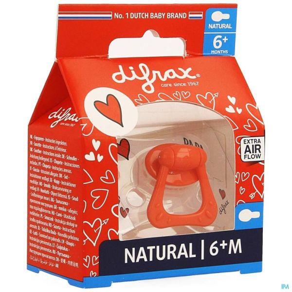 Difrax sucette natural 6+ m special edition rose