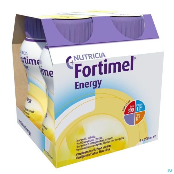 Fortimel Energy Vanille 200 Ml 4 Pièces