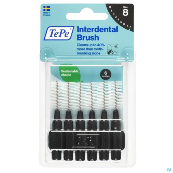 Tepe Interdental Brush 1,5mm Noir 6 Pièce