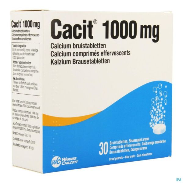 Cacit 1000 Mg 30 Comprimés Effervescents