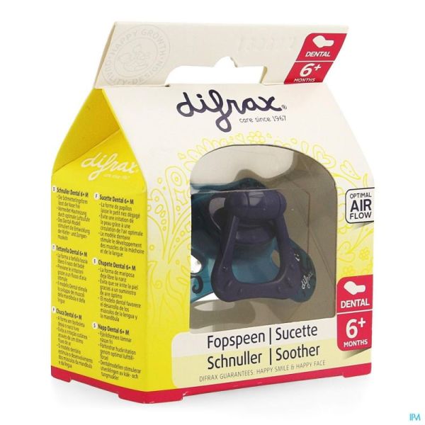 Difrax Sucette Natural 0-6 Mois Ice 1 Pièce