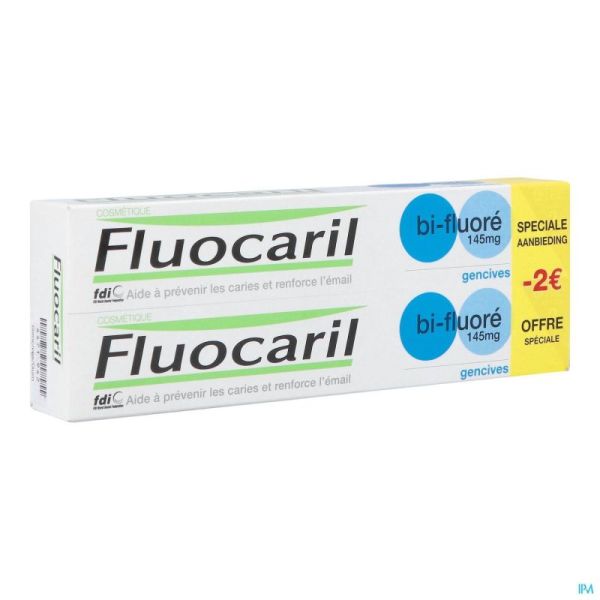 Fluocaril Bi-fluore 145 Gencive 2x75ml  Promo-2€