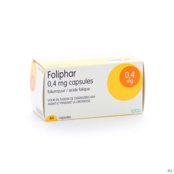 Foliphar 84 Gélules 0,4 Mg