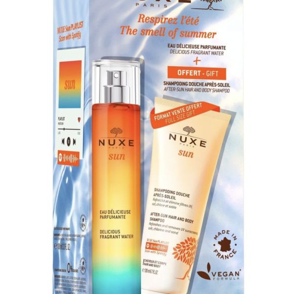 Nuxe Sun Kit Eau Délicieuse Parfumante 100ml et Shampooing Douche 200ml offert