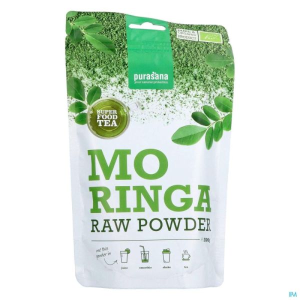 Purasana Vegan Moringa Thé Poudre 200g Be-bio-02