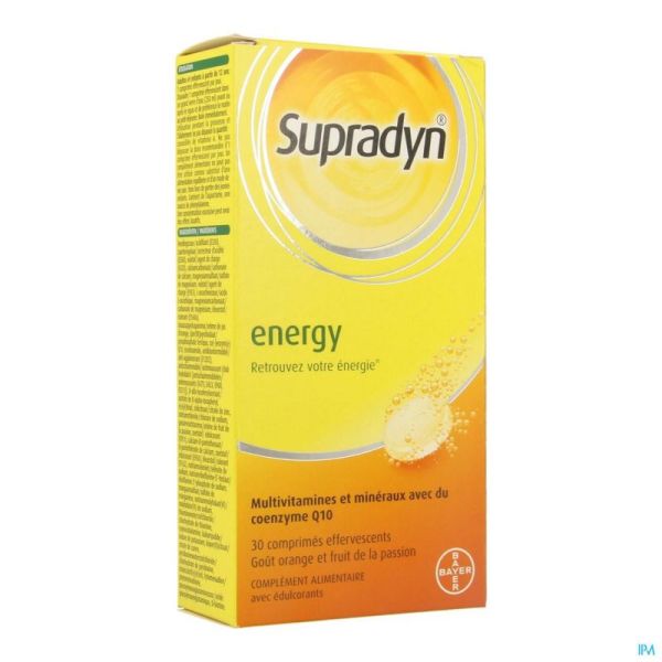 Supradyn Energy Co Q10 30 Comprimés Effervescents 