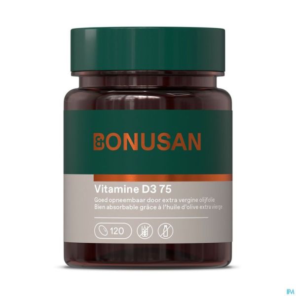 Vitamine D3 75mcg/ 3000 Ie Softcaps 120 Bonusan