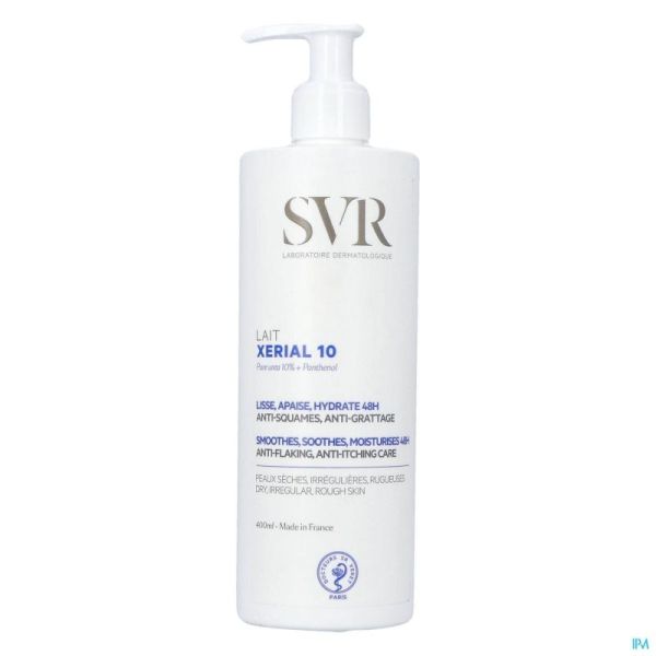 SVR Xerial 10 Lait Corps Flacon Pompe 400ml 