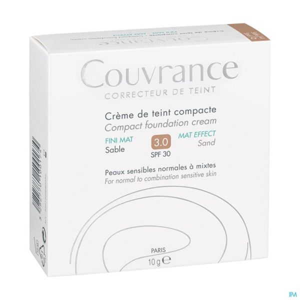 Avène Couvrance Crème Teintée Compacte Sable Fini Mat
