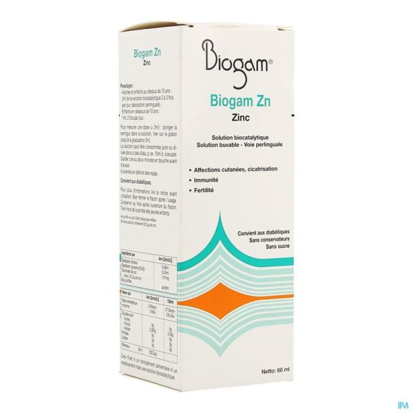 Biogam Zn Gouttes Buv 60 Ml