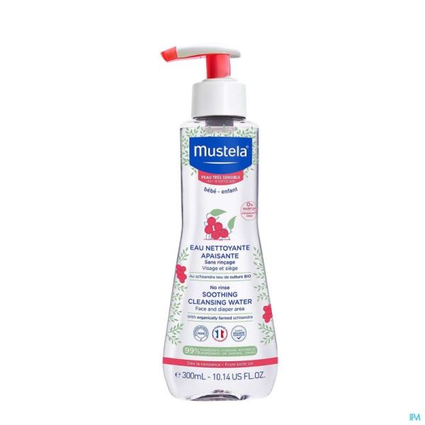 Mustela Peaux Très Sensibles Eau Nettoyante Sans Rinçage Apaisante. 300ml