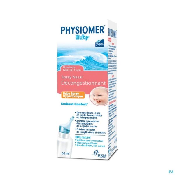 Physiomer Bébé  Spray Hypertonique60 Ml