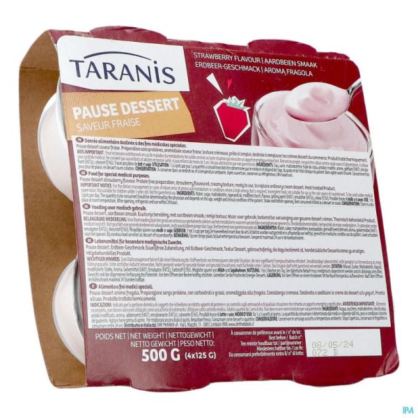 Taranis Pause Dessert Fraise 4x125g 4690