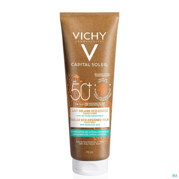 Vichy Capital Soleil Lait Solaire 50+ Eco 75ml