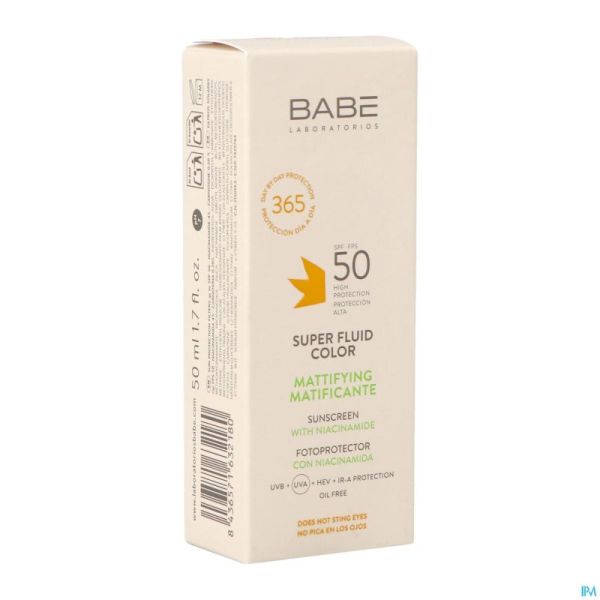 BabÉ Sun Oil Free Super Fluid Mat.color Spf50 50ml