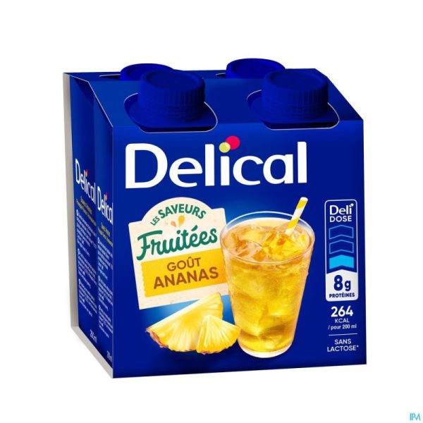 Delical Boisson Fruitee Ananas 4x200ml