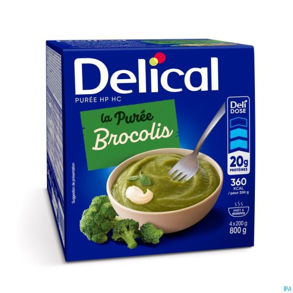 Delical Puree Brocolis Hphc 4x200g