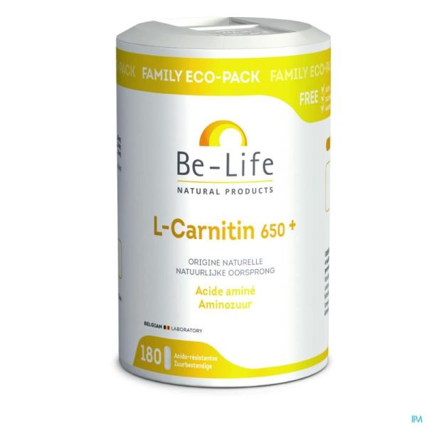 l-carnitine 650+ Be Life Gélules 180