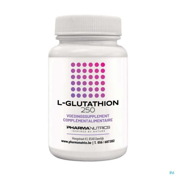 L-glutathion 250 Pharmanutrics 60 Gélules