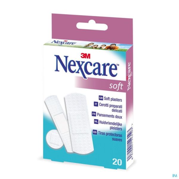 N0520as Nexcare Soft Strips Assortiment 3 Tailles