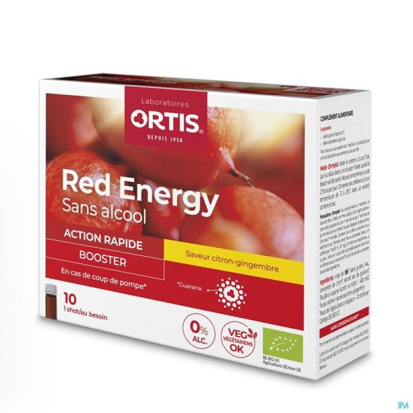 Ortis Red Energy Bio Citr Ging 10x15 Ml