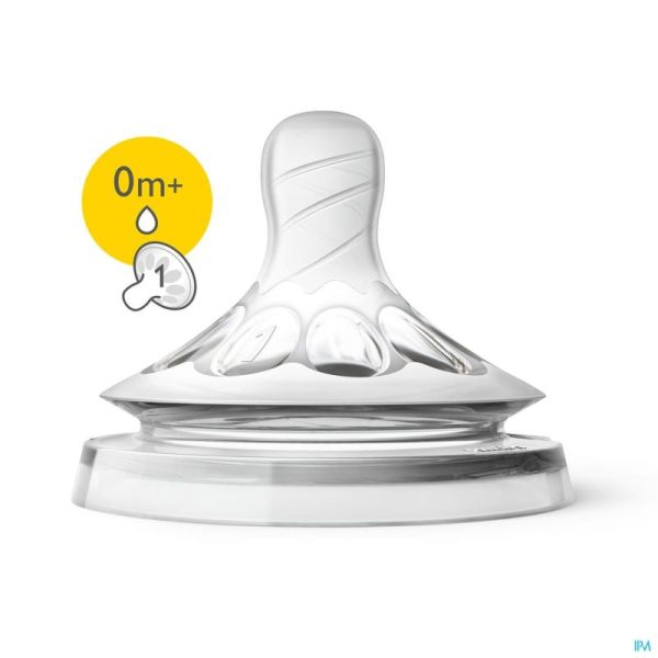 Philips Avent Natural 2.0 Tétine 1 Trou SCF041/27