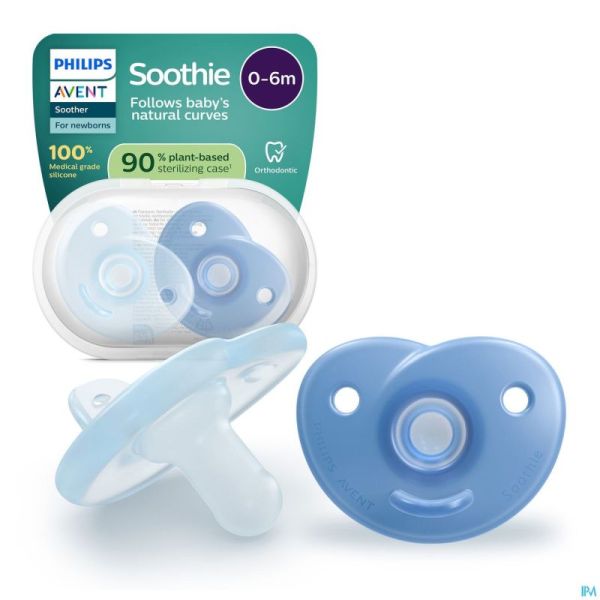 Philips Avent Sucette +0m Soothie Garcon 2
