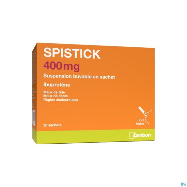 Spistick 400mg Suspension Buvable en Sachets 20