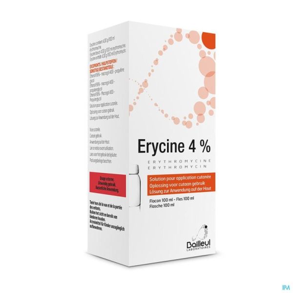 Erycine 4 % Solution Flacon 100 Ml