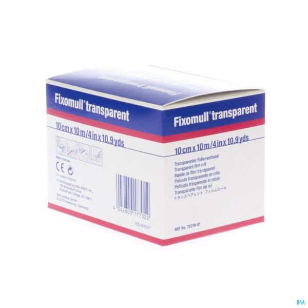 Fixomull Transp 10cmx10m 72216/01 1 Pièce