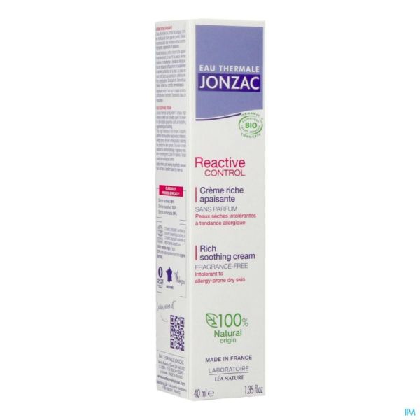 Jonzac Reactive Control Crème Riche 40ml