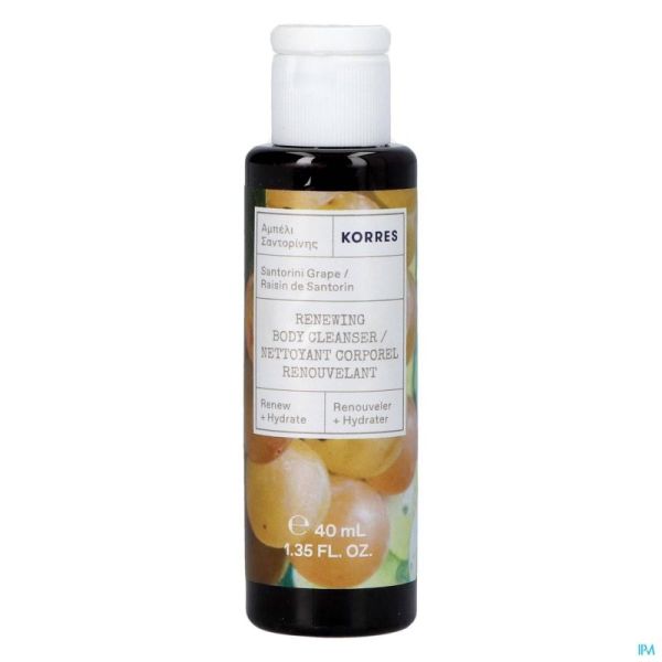 Korres Gel Douche Nettoyant Corps Santorin 40ml