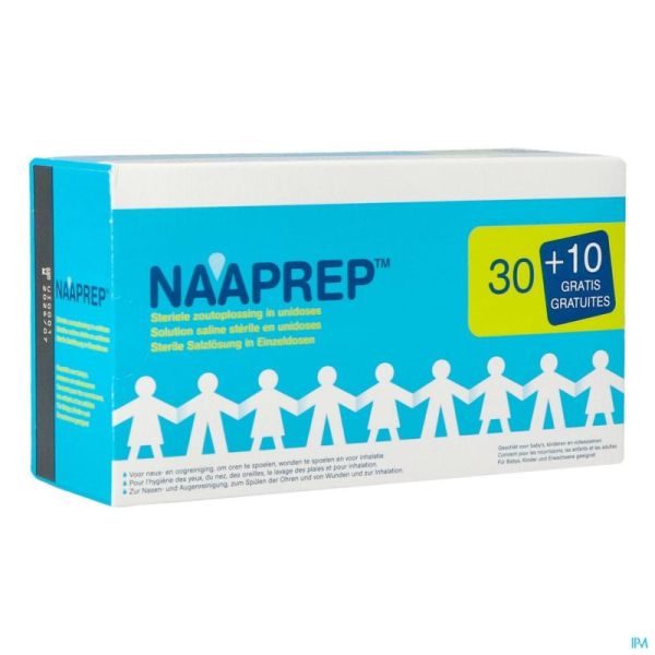 Naaprep Sérum Physiologique Ampoules 30+10 x 5 Ml