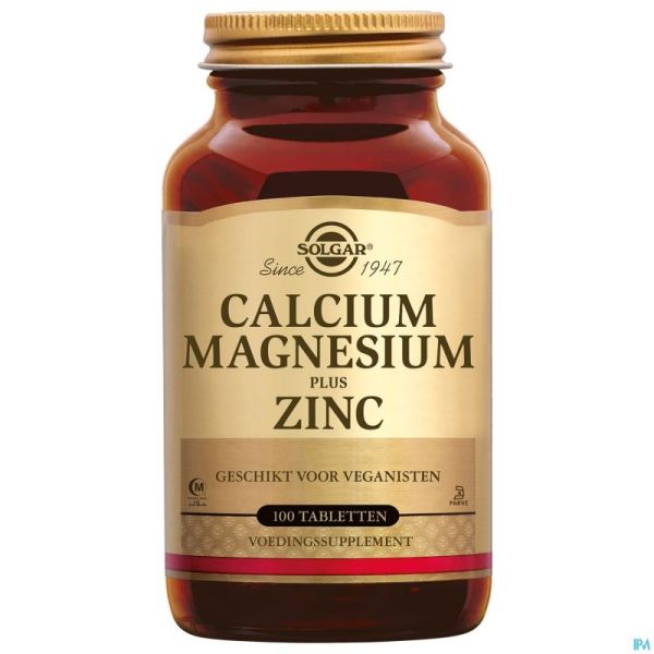 Solgar Calcium Magnesium Plus Zinc Comprimés 100