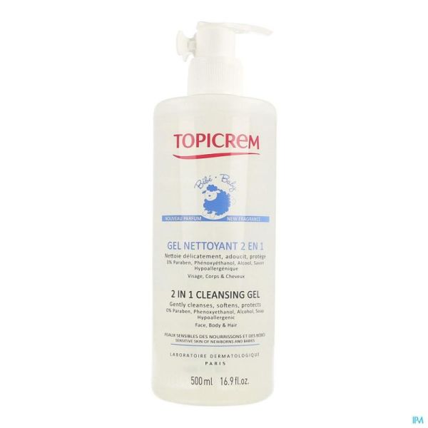 Topicrem Bb Gel Nettoyant 2en1  Flacon Pompe 500ml