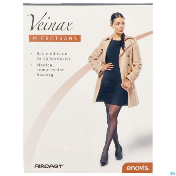Veinax Mi-bas Femme Microtrans 3 Long Noir Taille2