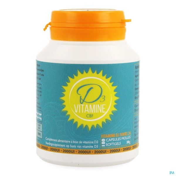 Vitamine D3 Cbf 2000ui Softgels 180