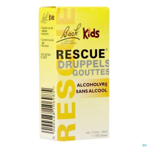 Bach Fleurs Rescue Kids Gouttes 3454 10 Ml