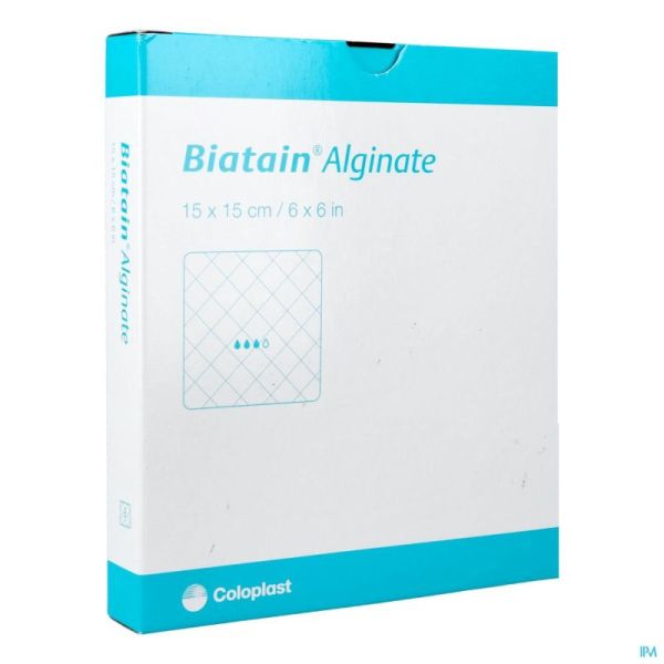 Biatain Alginate Soft 3715 15x15cm 10 Pièce