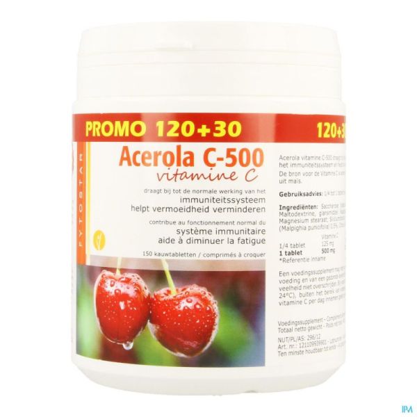 Fytostar Acerola Vit C 120 Comprimés (+ 30 Gr