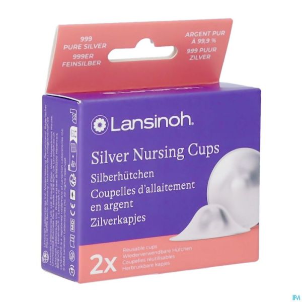 Lansinoh Coupelles D'allaitement En Argent 2 Pc