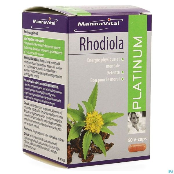Mannavital Rhodiola Platinum V-caps 60