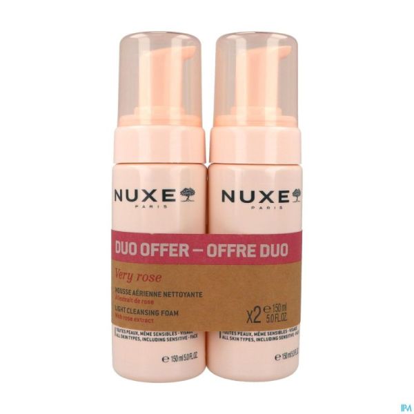 Nuxe Very Rose Duo Mousse Nettoyante 2x150ml